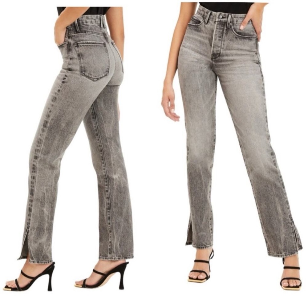 Good American Good Boy Side Slit Jeans Size 32 NEW